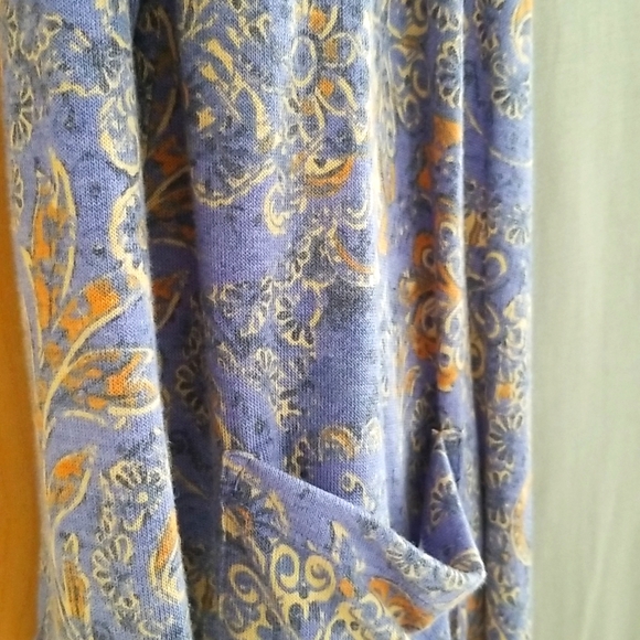 Purple Paisley Cardigan Duster - Picture 3 of 4